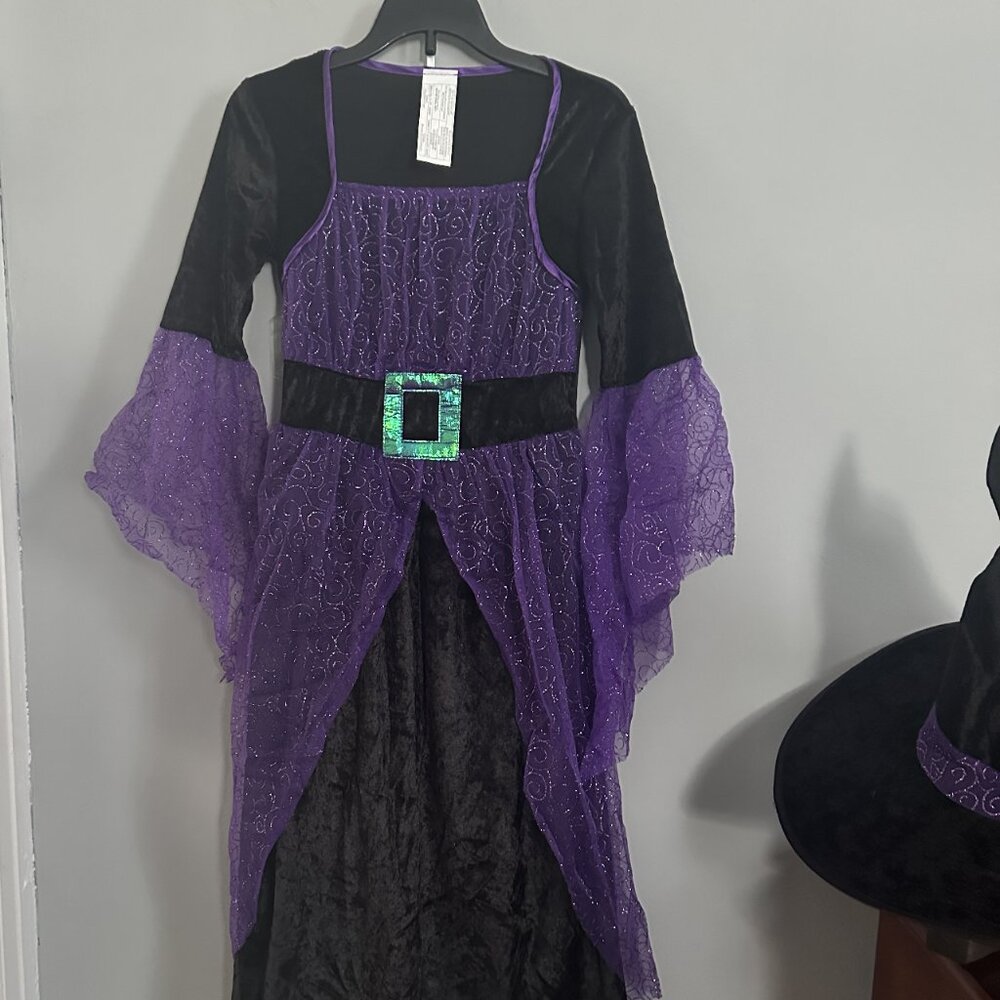 Pretty Potion Witch Glitter Halloween Costume with BONUS shoe covers!  Kids M